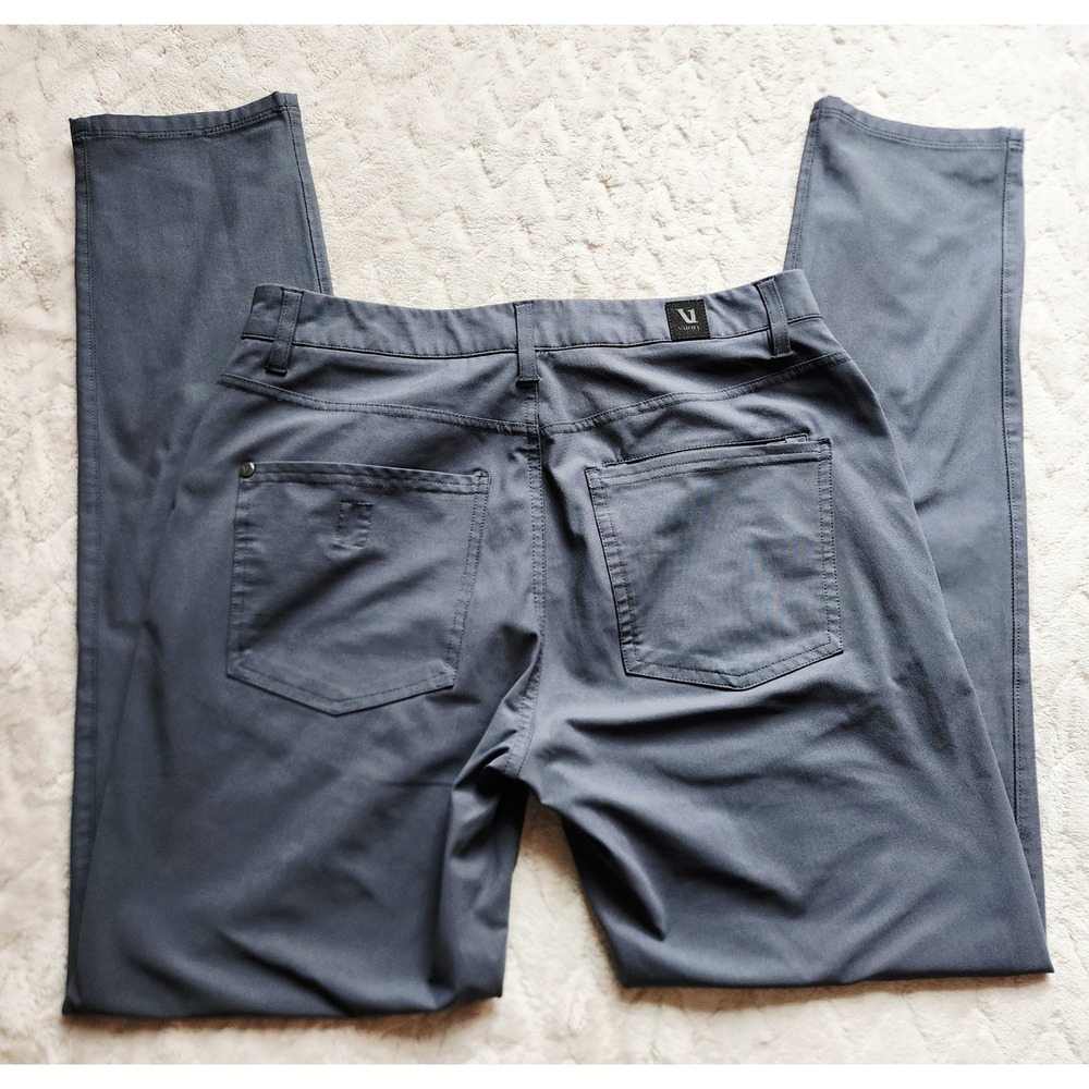 Vuori Meta Pant Mens 30 Charcoal Grey Technical Stretch 5-Pocket Chino Travel
